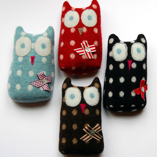 spot lambswool lavender owl